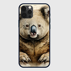 Чехол iPhone 12 Pro Max Коала в стиле диаграмм Давинчи