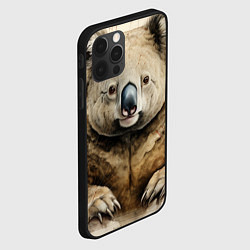 Чехол для iPhone 12 Pro Max Коала в стиле диаграмм Давинчи, цвет: 3D-черный — фото 2