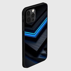 Чехол для iPhone 12 Pro Max Голубая абстракция, цвет: 3D-черный — фото 2