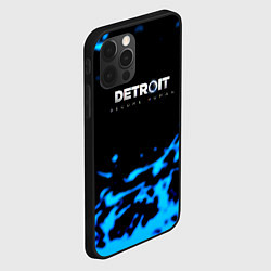 Чехол для iPhone 12 Pro Max Detroit become human голубая кровь, цвет: 3D-черный — фото 2