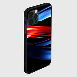 Чехол для iPhone 12 Pro Max Синяя и красная абстракция, цвет: 3D-черный — фото 2