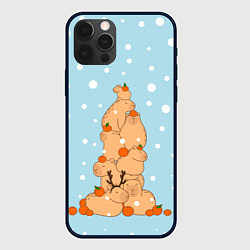 Чехол iPhone 12 Pro Max Гора капибара в снегу