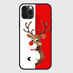 Чехол iPhone 12 Pro Max Christmas deer art