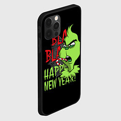 Чехол для iPhone 12 Pro Max Grinch - happy New Year, цвет: 3D-черный — фото 2