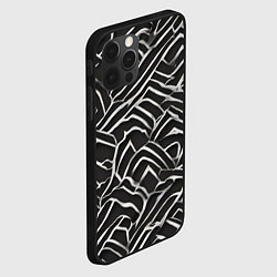 Чехол для iPhone 12 Pro Max Абстракция черное серебро, цвет: 3D-черный — фото 2
