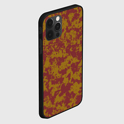 Чехол для iPhone 12 Pro Max Бордово-горчичные пятна, цвет: 3D-черный — фото 2