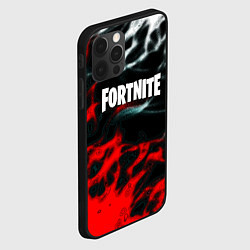 Чехол для iPhone 12 Pro Max Fortnite flame abstract, цвет: 3D-черный — фото 2