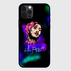 Чехол iPhone 12 Pro Max Lil peep рэп неоновый градиент