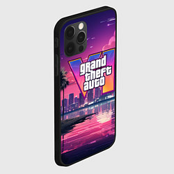 Чехол для iPhone 12 Pro Max GTA 6 nigh city, цвет: 3D-черный — фото 2