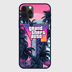 Чехол iPhone 12 Pro Max GTA 6 Vice logo