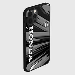 Чехол для iPhone 12 Pro Max Honda - монохромный спортивный, цвет: 3D-черный — фото 2