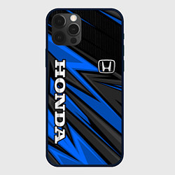 Чехол для iPhone 12 Pro Max Honda motors - синяя спортивная абстракция, цвет: 3D-черный