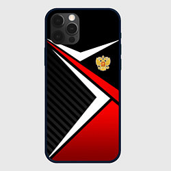 Чехол iPhone 12 Pro Max Russia - black and red