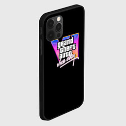 Чехол для iPhone 12 Pro Max Gta 6 vice city logo, цвет: 3D-черный — фото 2