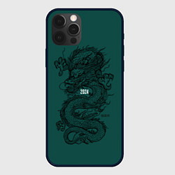 Чехол для iPhone 12 Pro Max Chinese dragon - 2024, цвет: 3D-черный