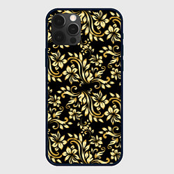 Чехол iPhone 12 Pro Max Gold khokhloma