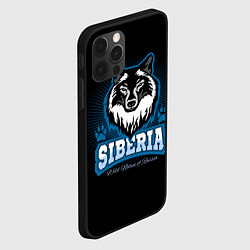 Чехол для iPhone 12 Pro Max Сибирь - волк, цвет: 3D-черный — фото 2
