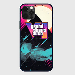 Чехол iPhone 12 Pro Max GTA 6 logo retro