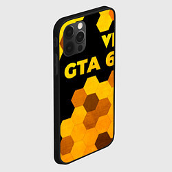 Чехол для iPhone 12 Pro Max GTA 6 - gold gradient посередине, цвет: 3D-черный — фото 2