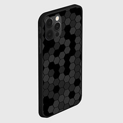 Чехол для iPhone 12 Pro Max Камуфляж гексагон черный, цвет: 3D-черный — фото 2