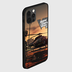 Чехол для iPhone 12 Pro Max GTA 6 вертолет, цвет: 3D-черный — фото 2