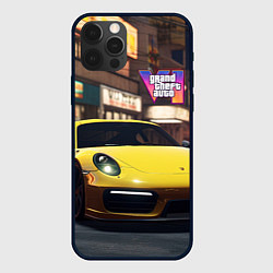 Чехол для iPhone 12 Pro Max GTA 6 porshe, цвет: 3D-черный