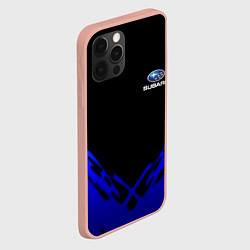 Чехол для iPhone 12 Pro Max Subaru geomery, цвет: 3D-светло-розовый — фото 2