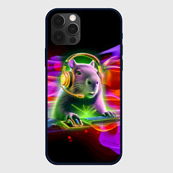 Чехол для iPhone 12 Pro Max Capybara is an avid gamer, цвет: 3D-черный