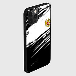 Чехол для iPhone 12 Pro Max Герб РФ спортивные краски, цвет: 3D-черный — фото 2