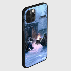 Чехол для iPhone 12 Pro Max STALKER 2 новички на кордоне, цвет: 3D-черный — фото 2