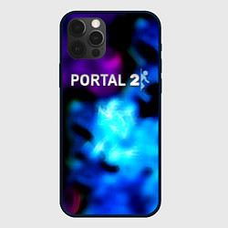 Чехол для iPhone 12 Pro Max Portal неоновый градиент, цвет: 3D-черный