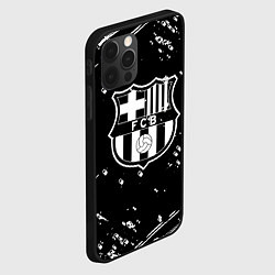 Чехол для iPhone 12 Pro Max Barcelona белые краски спорт, цвет: 3D-черный — фото 2