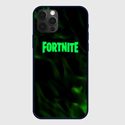 Чехол iPhone 12 Pro Max Fortnite языки пламени зелёный