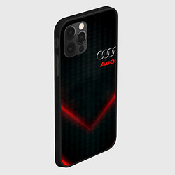 Чехол для iPhone 12 Pro Max Audi stripes neon, цвет: 3D-черный — фото 2