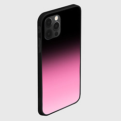 Чехол для iPhone 12 Pro Max Черно-розовый градиент, цвет: 3D-черный — фото 2