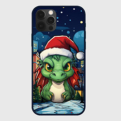 Чехол iPhone 12 Pro Max Дракон новогодний город