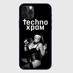 Чехол iPhone 12 Pro Max Techno храм монашка с бутылкой