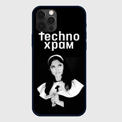 Чехол iPhone 12 Pro Max Techno храм монашка смотрит в небо