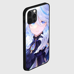 Чехол для iPhone 12 Pro Max Genshin Impact Фурина smiling, цвет: 3D-черный — фото 2