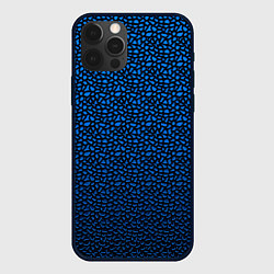 Чехол iPhone 12 Pro Max Синий объёмный паттерн