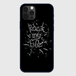 Чехол для iPhone 12 Pro Max Rock my life чёрный, цвет: 3D-черный