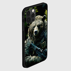 Чехол для iPhone 12 Pro Max Медведь солдат раненый, цвет: 3D-черный — фото 2