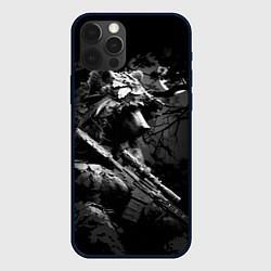 Чехол для iPhone 12 Pro Max Медведь ночной снайпер, цвет: 3D-черный