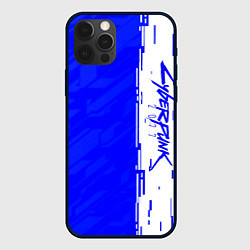 Чехол iPhone 12 Pro Max Cyberpunk 2077 blue найтсити