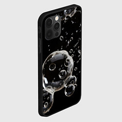 Чехол для iPhone 12 Pro Max Пузыри на черном, цвет: 3D-черный — фото 2