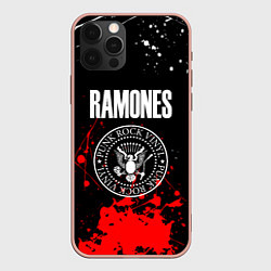 Чехол iPhone 12 Pro Max Ramones краски метал группа