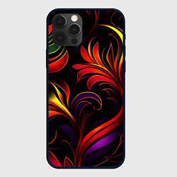 Чехол для iPhone 12 Pro Max Паттерн русские узоры, цвет: 3D-черный