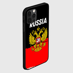 Чехол для iPhone 12 Pro Max Россия герб краски абстракция, цвет: 3D-черный — фото 2