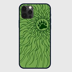 Чехол для iPhone 12 Pro Max Солнце и медвежья лапа, цвет: 3D-черный