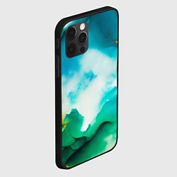 Чехол для iPhone 12 Pro Max Текстура окрашенной стены - нейросеть, цвет: 3D-черный — фото 2